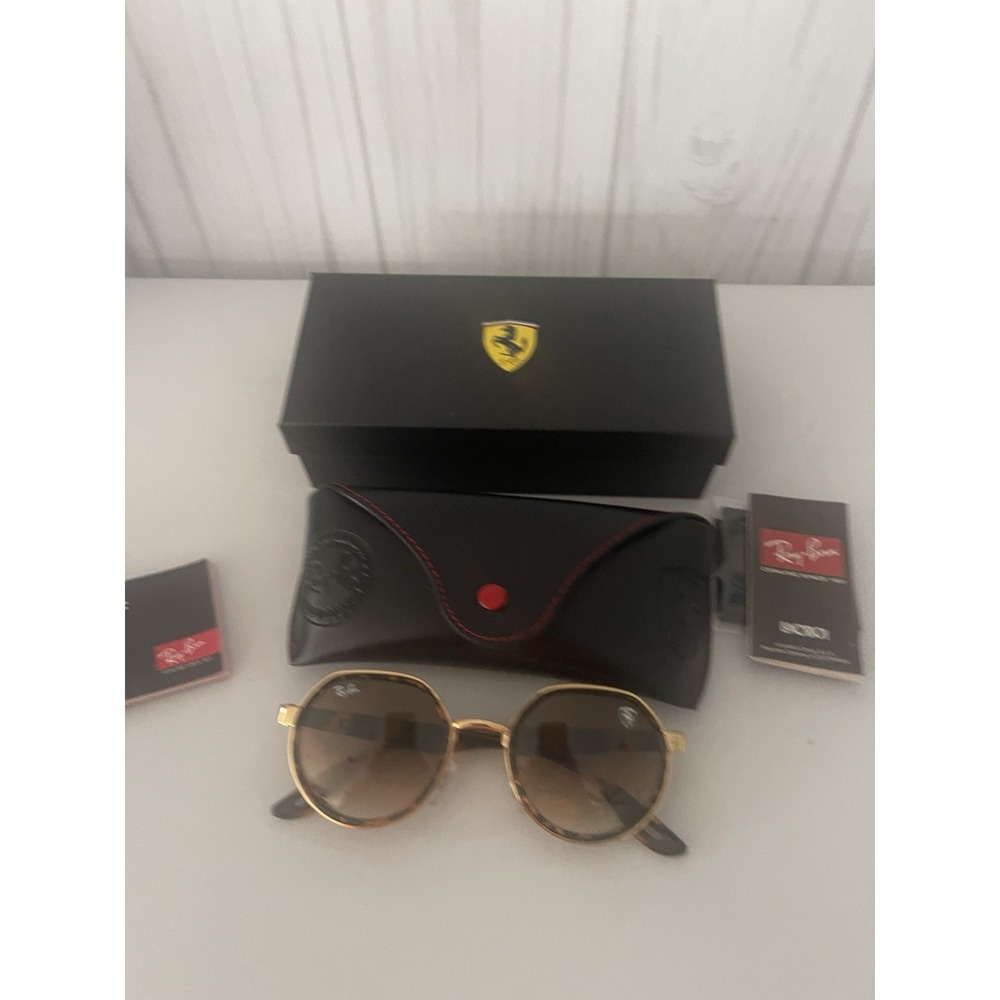 Ray-Ban RB3703M Ferrari Tortoise Shell Polarized Gradient Lenses